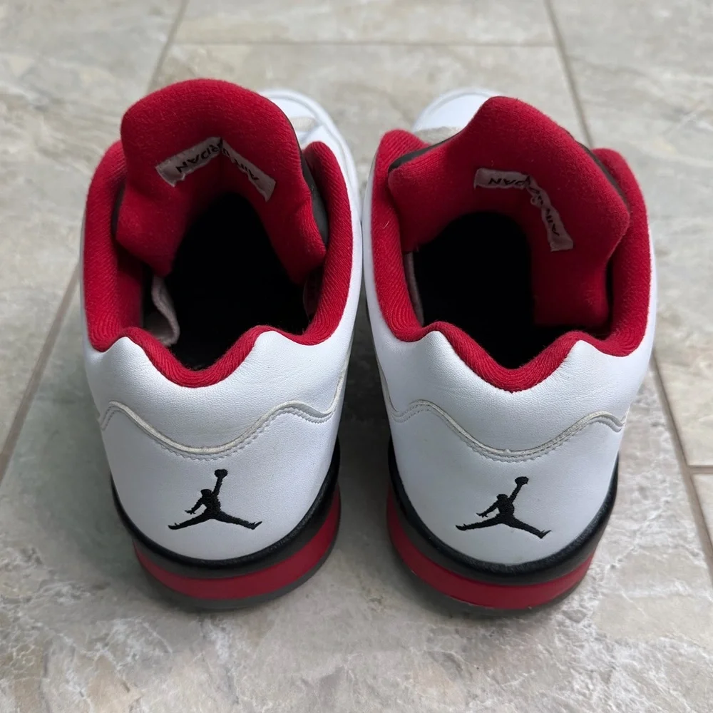 Air Jordan Retro 5 Low Fire Red Custom Men's Golf Shoes